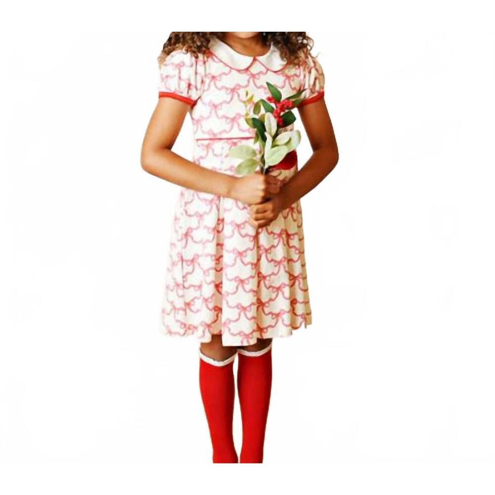 NEW SWOON BABY CLOTHING kid's ribbon baby pleat dress in red